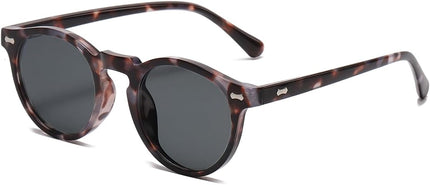 Gleyemor Vintage Polarized Sunglasses for Men Round Sunglasses UV400 Protection Retro Hand-crafted Acetate Frame
