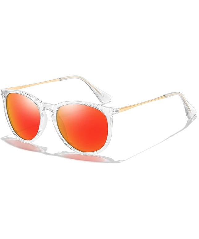 CHBP Polarized Sunglasses for Women Men - Trendy 2025 Vintage Classic Retro Round Mirrored Lens Designer Style