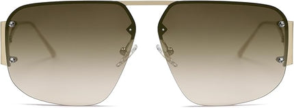 SOJOS Trendy Aviator Sunglasses Mens Womens Retro Metal Rimless Frame Shades Lentes De Sol Para Mujer SJ1192