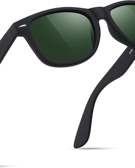 FEIDUSUN Sunglasses Men Polarized Sunglasses for Mens and Womens,Black Retro Sun Glasses Driving Fishing UV Protection
