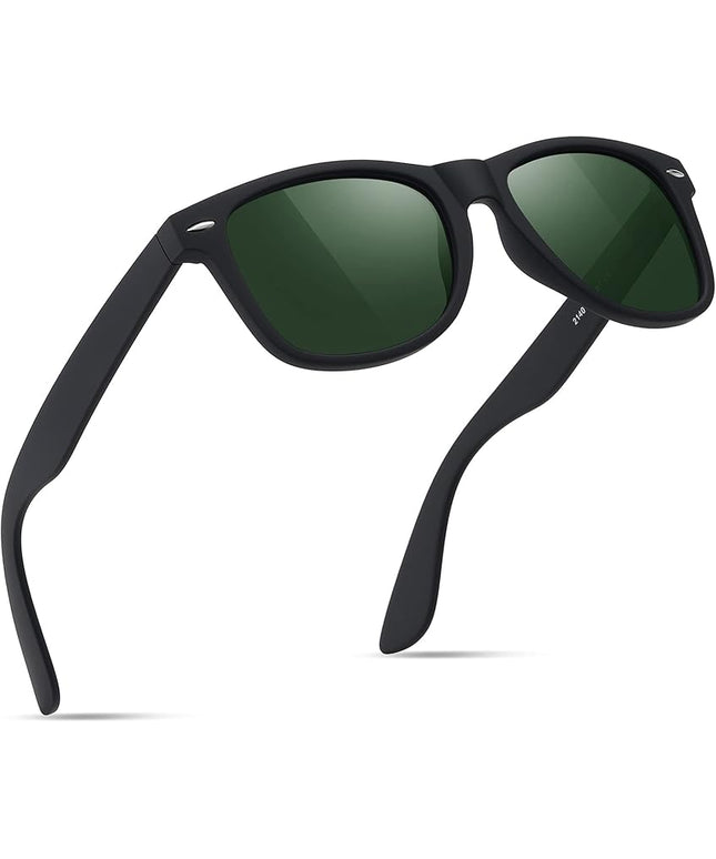 FEIDUSUN Sunglasses Men Polarized Sunglasses for Mens and Womens,Black Retro Sun Glasses Driving Fishing UV Protection