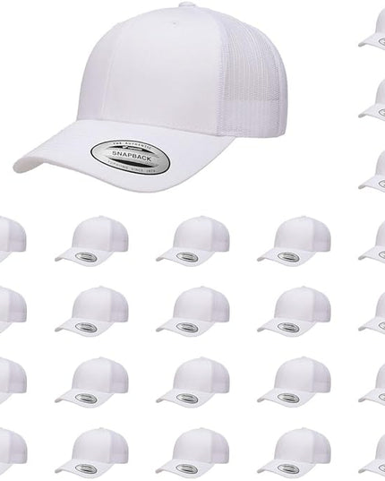 Yupoong Classic Premium Mesh 6 Panel Retro Trucker Cap | Mid Profile Snapback | OSFA | Bulk Pack Available