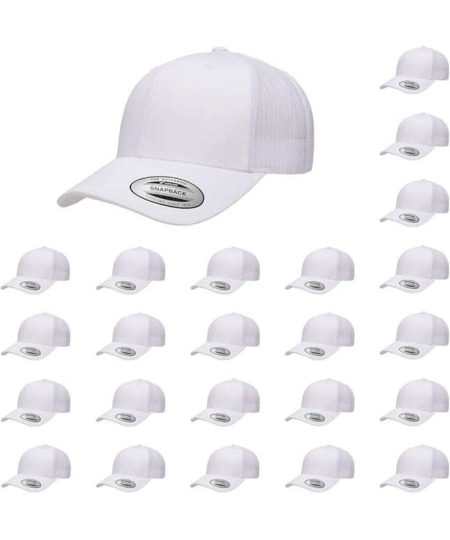 Yupoong Classic Premium Mesh 6 Panel Retro Trucker Cap | Mid Profile Snapback | OSFA | Bulk Pack Available