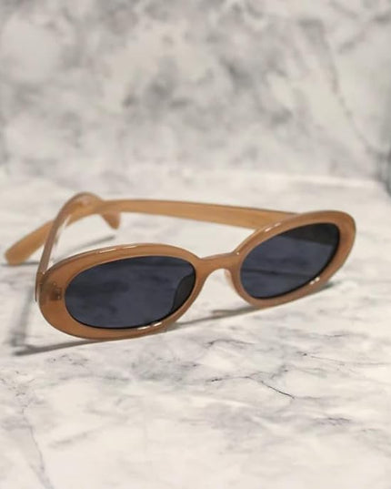 90s Sunglasses for Women Men Retro Small Oval Sunglasses