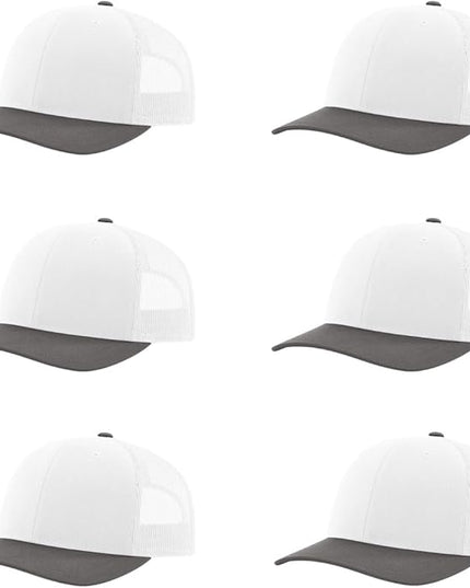 Richardson 112 Classic Six-Panel Adjustable Snapback Trucker Cap | Bulk Packs Available