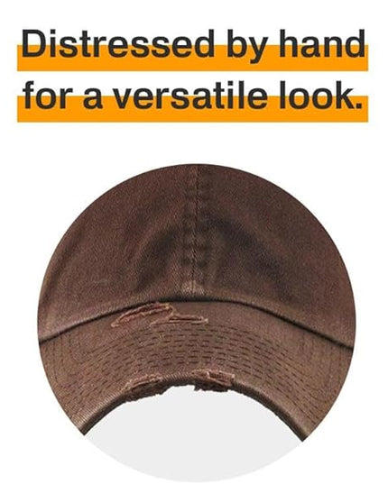 KBETHOS Vintage Washed Distressed Cotton Dad Hat Baseball Cap Adjustable Polo Trucker Unisex Style Headwear