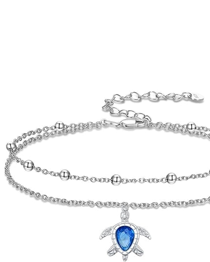 Dorunmo 925 Sterling Silver Infinity Heart Cross Circle Evil Eye Anklet Bracelets for Women Mother's Day Jewelry for Wife Girlfriend Mom Her