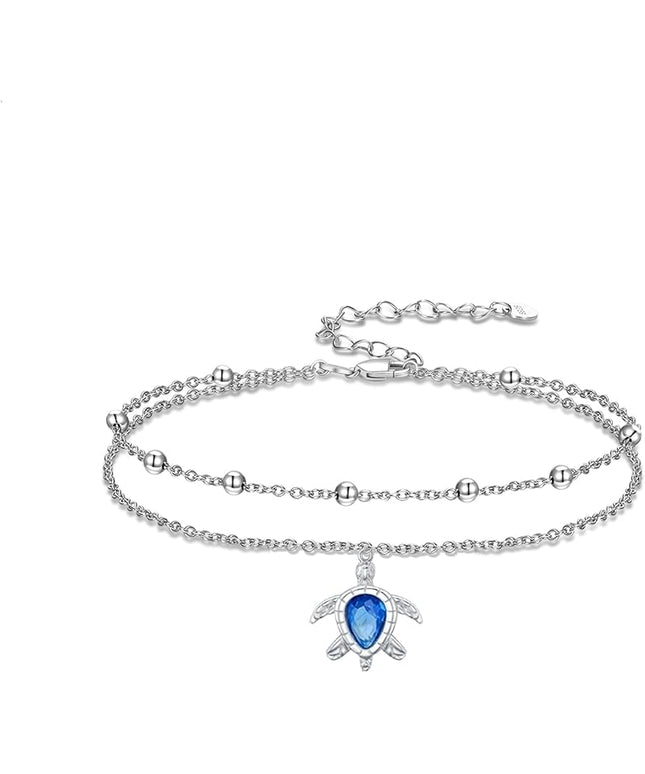 Dorunmo 925 Sterling Silver Infinity Heart Cross Circle Evil Eye Anklet Bracelets for Women Mother's Day Jewelry for Wife Girlfriend Mom Her