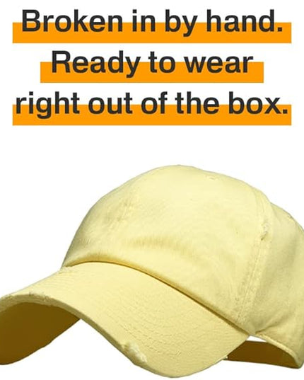 KBETHOS Vintage Washed Distressed Cotton Dad Hat Baseball Cap Adjustable Polo Trucker Unisex Style Headwear