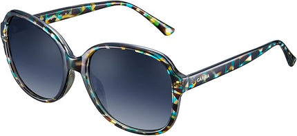 CARFIA Acetate Oversized Square Polarized Sunglasses for Women UV Protection Retro Trendy Big Shades