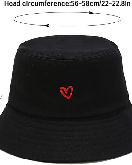 XYIYI Fashion Embroidery Bucket Hat Cotton Beach Fisherman Hats for Women Girls