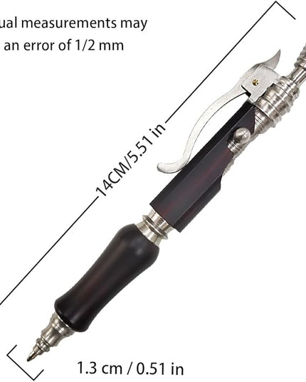 Dr. Metalleung Heavy Duty Stainless Steel Bolt Action Pen - Tactical EDC Retractable Ballpoint Pen with CNC Precision, Pocket Clip, Refillable (Black G2 Ink) - Perfect for Gifts & Smooth Writing