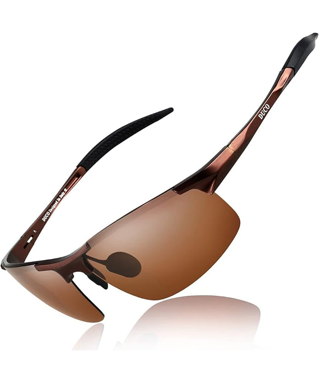 DUCO Mens Sports Polarized Sunglasses UV Protection Sunglasses for Men 8177s