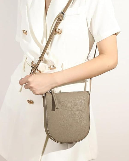 Small Genuine Leather Crossbody Bag, Phone Wallet Purse with Adjustable Strap, Shoulder Bag for Women