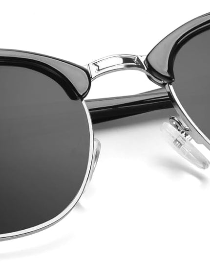 KALIYADI Polarized Sunglasses for Men and Women Semi-Rimless Frame Driving Sun glasses UV Blocking