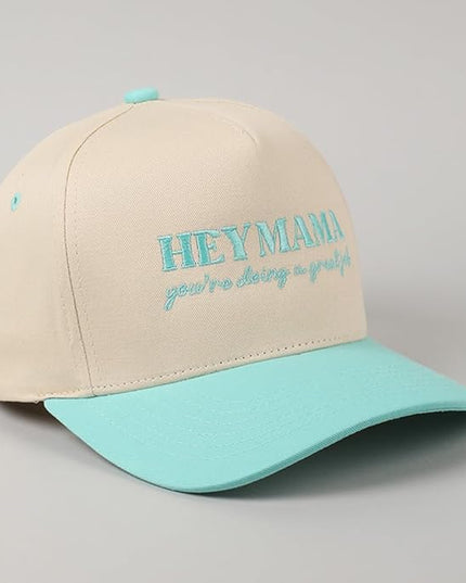 MIRMARU Two-Tone Vintage Canvas Trucker Hats for Men & Women, Adjustable Size Baseball Caps with Trendy Embroidered Design