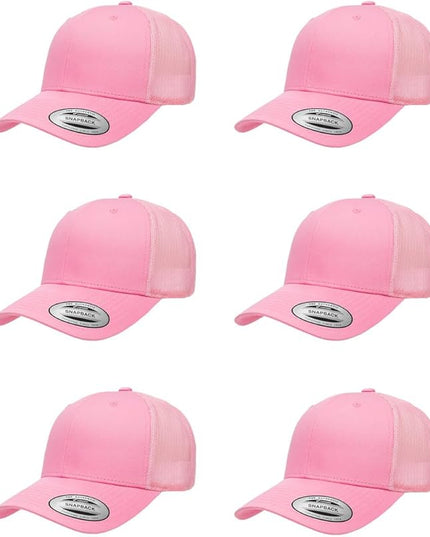 Yupoong Classic Premium Mesh 6 Panel Retro Trucker Cap | Mid Profile Snapback | OSFA | Bulk Pack Available