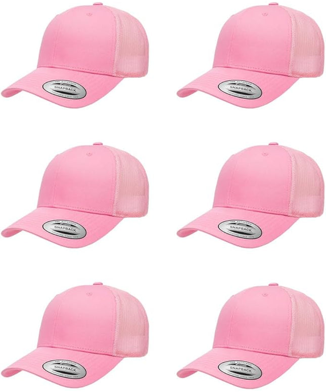 Yupoong Classic Premium Mesh 6 Panel Retro Trucker Cap | Mid Profile Snapback | OSFA | Bulk Pack Available
