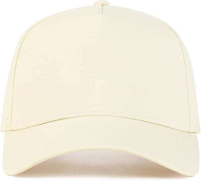 BOTVELA Men Adjustable Snapback Baseball Cap Vented Performance Laser Cut Mesh Hat