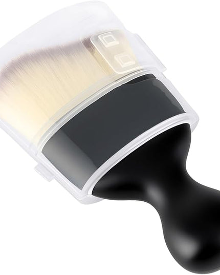 Car Detailing Brush, Soft Bristle Cleaning Brush, Scratch-Free Auto Duster Tool for Dashboard, Air Vents, Leather & Interior Cleaning (Black&Brown&White with Cap)