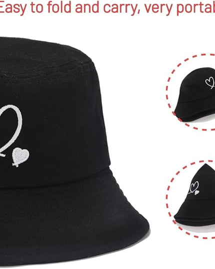 Cotton Bucket Hat for Women Men Summer Travel Sun Beach Bucket Cap, Unisex Outdoor Fisherman Hat