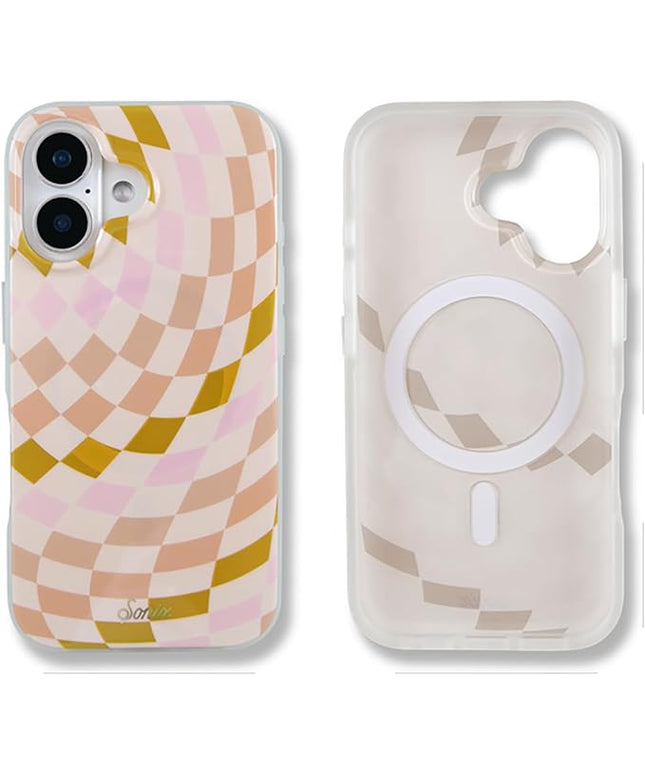 Sonix Case for iPhone 16 | Compatible with MagSafe | 10ft Drop Tested | Checkered Neutrals