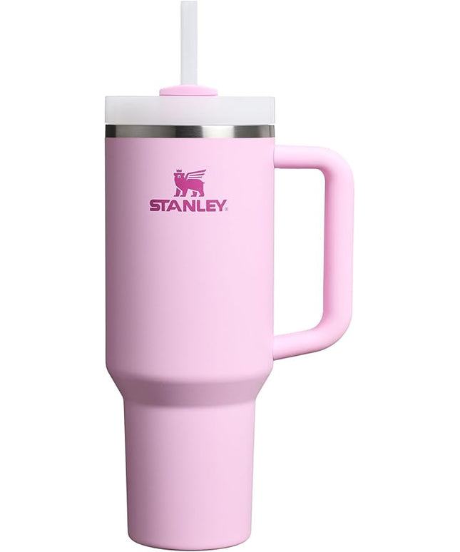 STANLEY Quencher H2.0 Tumbler with Handle and Straw 40 oz | Flowstate 3-Position Lid | Cup Holder Compatible for Travel | Insulated Stainless Steel Cup | BPA-Free | Cherry Blossom