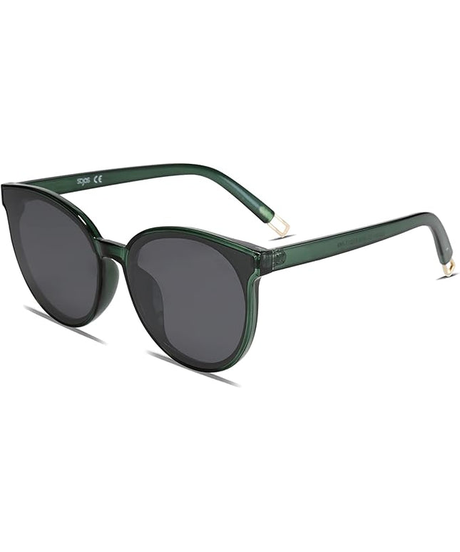 SOJOS Fashion Round Sunglasses for Women Men Oversized Vintage Shades SJ2057