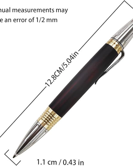 Dr. Metalleung Smooth - Writing Gel Pen: Click Mechanism Stainless Steel Retractable EDC Lightweight Pen - Refillable, Ideal for Precise Note - taking & Gifts