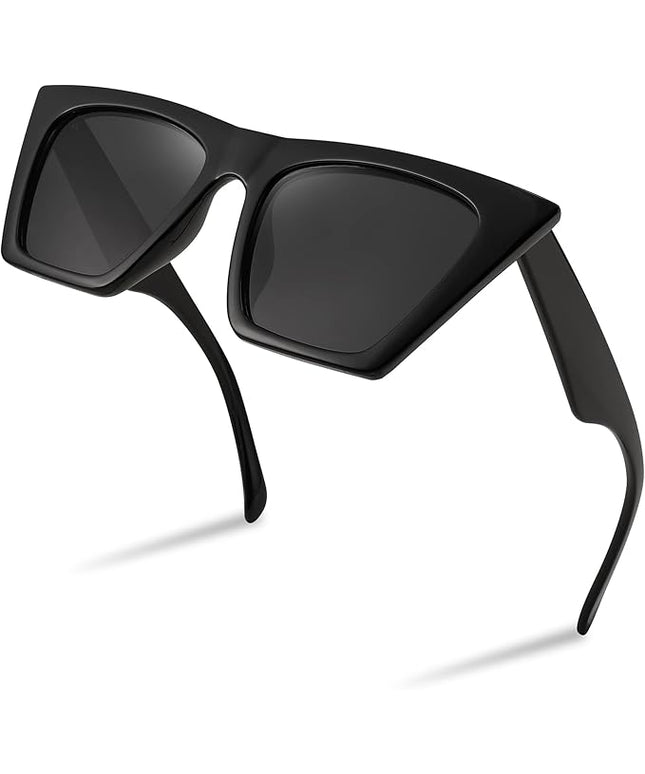 FEISEDY Vintage Square Cat Eye Sunglasses Women Trendy Cateye Sunglasses B2473
