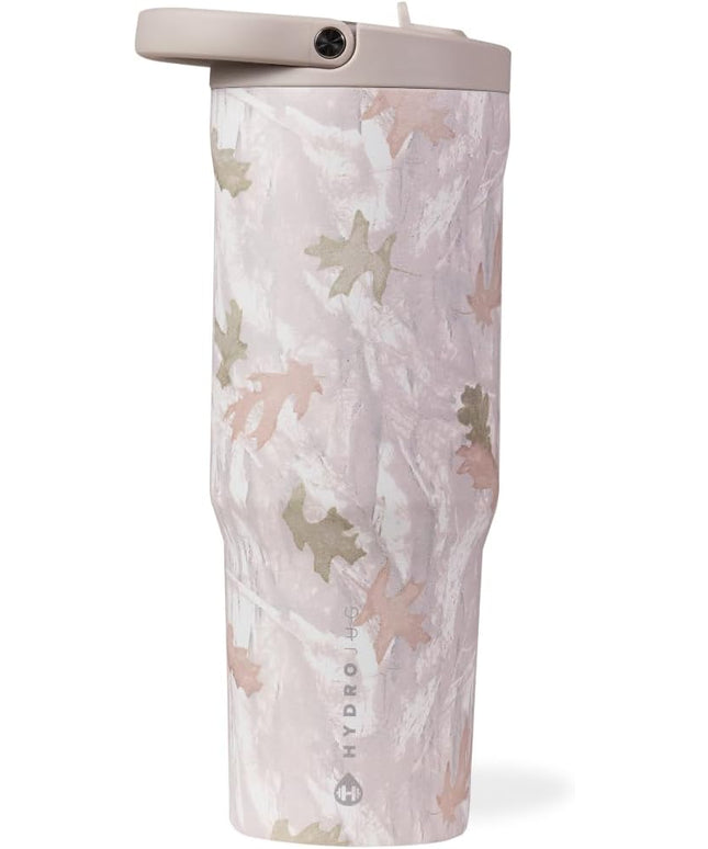 HydroJug Sport - Stainless Steel Tumbler with Straw, Vacuum Insulated, 40oz Leakproof Water Bottle, Ergonomic Design, Reusable, Dishwasher Safe, Rubber Base, Durable for Gym or Outdoors, Camo