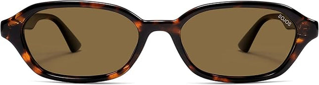 SOJOS Retro Rectangle Polarized Sunglasses for Women Men Trendy Hexagon Narrow Chic Y2K Sunnies SJ2629