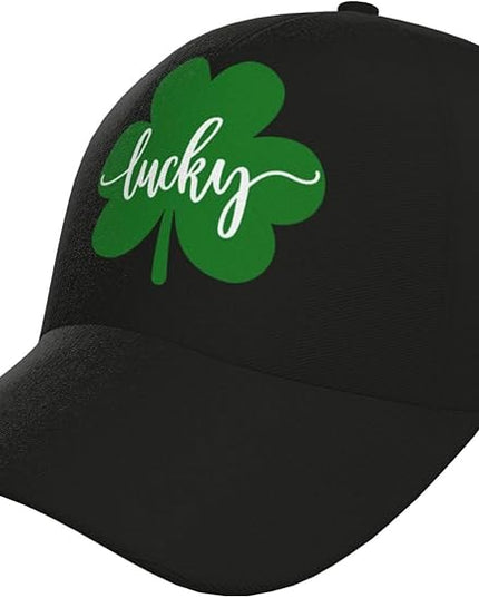 St. Patrick's Day Lucky Shamrock Hat Adjustable Irish Green Clover Baseball Cap Trucker Hat for Men Women