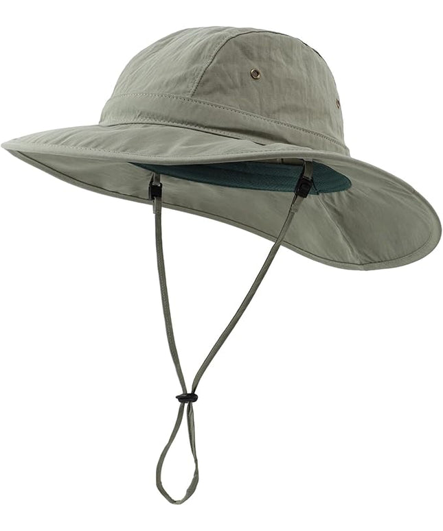 Home Prefer Summer UPF 50+ Men's Bucket Sun Hat Wide Brim Fishing Hat Safari Hat
