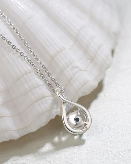 FANCIME Birthstone Necklaces for Women Fine Jewelry Sterling Silver Dainty Infinity Pendant Anniversary Birthday Christmas Gifts for Her Wife Mom Lady Daughter, Chain 16"+2" Extend