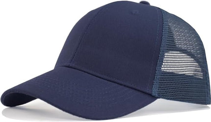 TSSGBL Classic Mesh Trucker Hat, Small & OSFM & XXL Options, Men Women Basic Adjustable Snapback Plain Blank Baseball Cap