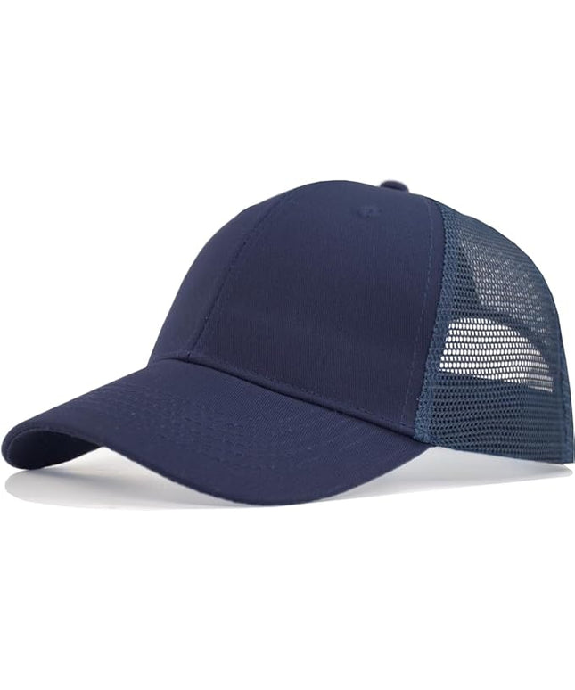 TSSGBL Classic Mesh Trucker Hat, Small & OSFM & XXL Options, Men Women Basic Adjustable Snapback Plain Blank Baseball Cap