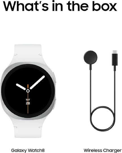 Samsung Galaxy Watch 8 (2025) 40mm Bluetooth Smartwatch, Cushion Design, Fitness Tracker, Sleep Coaching, Running Coach, Energy Score, Heart Rate Tracking, Silver [US Version, 2 Yr Warranty]