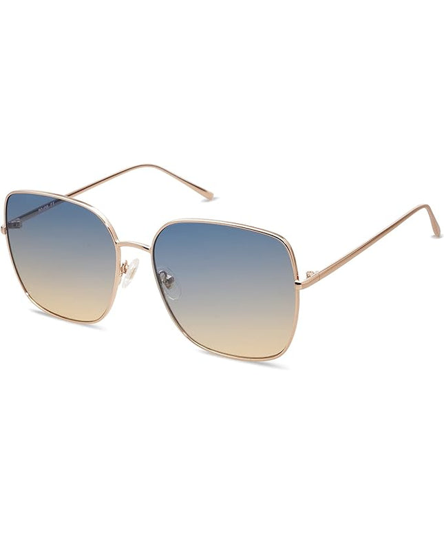 SOJOS Trendy Oversized Square Metal Frame Sunglasses for Women Men Retro Big Flat Lens UV Protection Sunglasses SJ1146