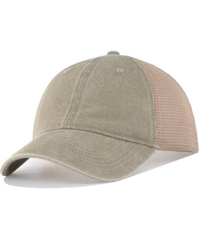 CYGTE Distressed Soft Trucker Hat | XL/XXL Available | Unstructured Vinatge Washed Snapback Baseball Cap for Men Women