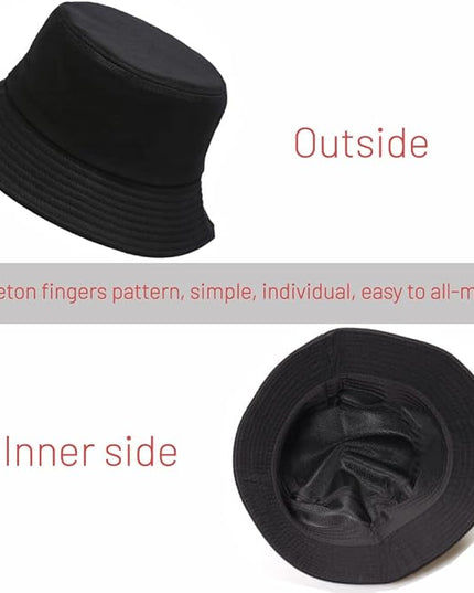 Cotton Bucket Hat for Women Men Summer Travel Sun Beach Bucket Cap, Unisex Outdoor Fisherman Hat