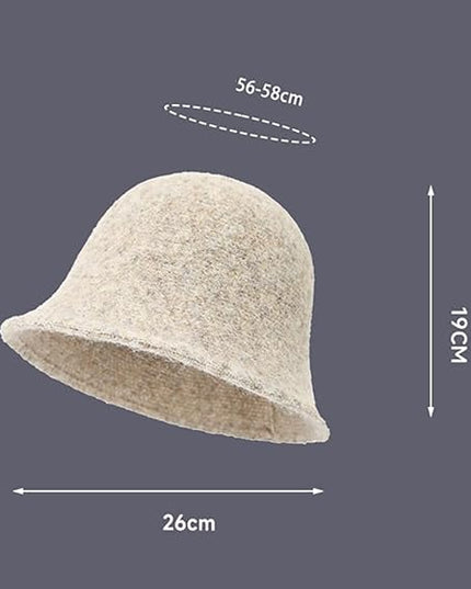 Winter Plush Fuzzy Polyester Bucket Hat Fisherman Hats for Women Men Bucket hat