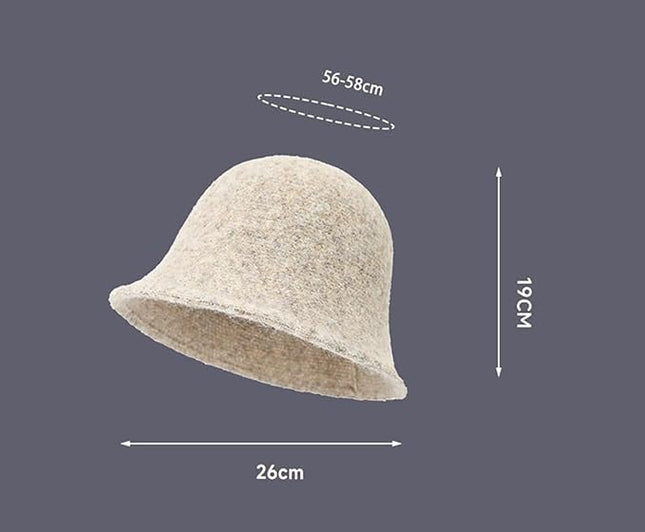 Winter Plush Fuzzy Polyester Bucket Hat Fisherman Hats for Women Men Bucket hat