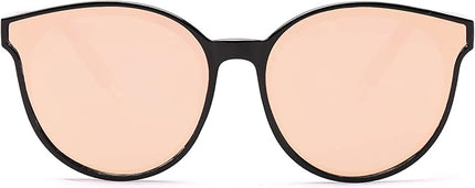 SOJOS Fashion Round Sunglasses for Women Men Oversized Vintage Shades SJ2057