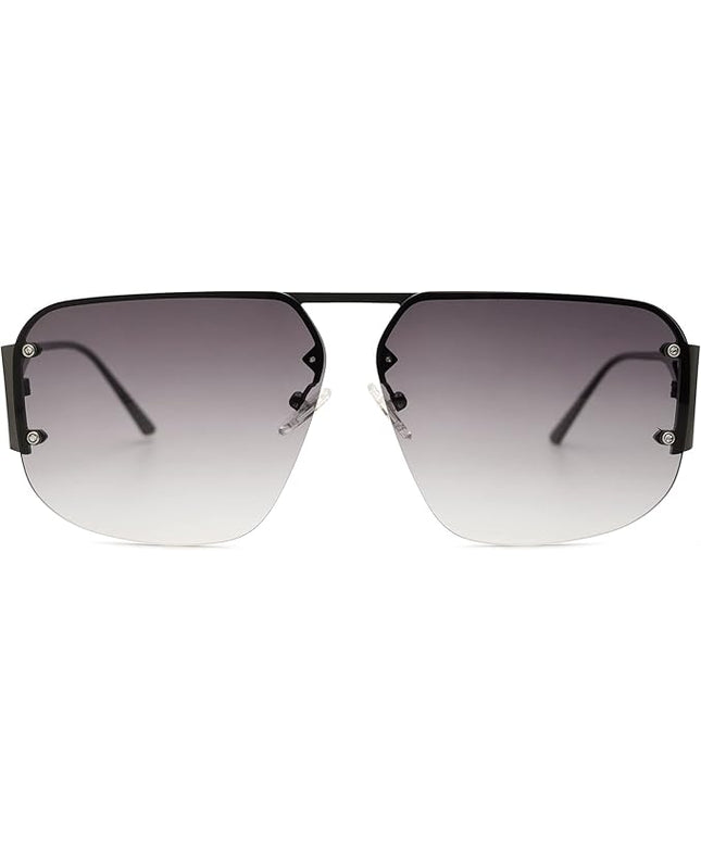 SOJOS Trendy Aviator Sunglasses Mens Womens Retro Metal Rimless Frame Shades Lentes De Sol Para Mujer SJ1192