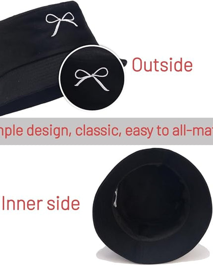Cotton Bucket Hat for Women Men Summer Travel Sun Beach Bucket Cap, Unisex Outdoor Fisherman Hat