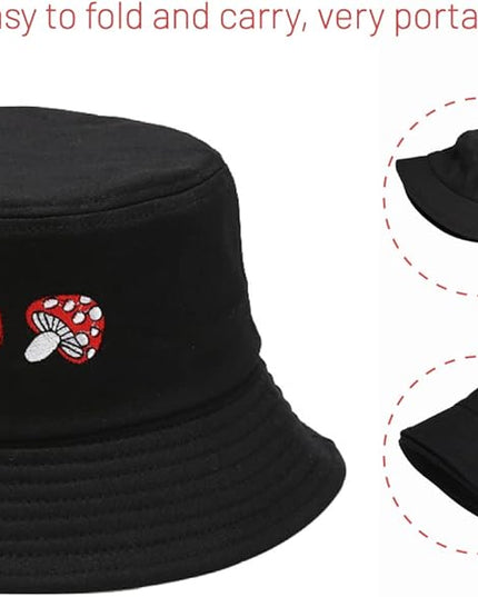 Cotton Bucket Hat for Women Men Summer Travel Sun Beach Bucket Cap, Unisex Outdoor Fisherman Hat