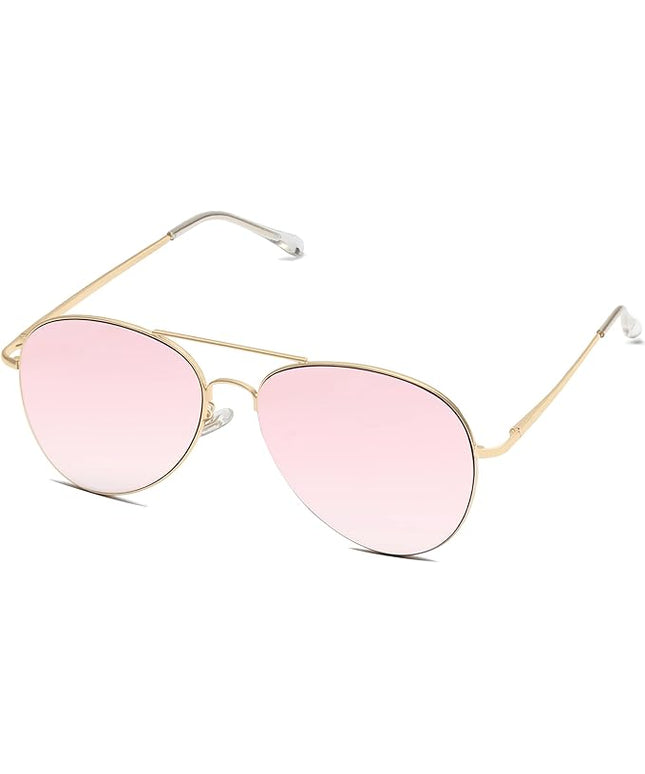 SOJOS Classic Aviator Sunglasses for Women Men Metal Frame Spring Hinges SJ1030