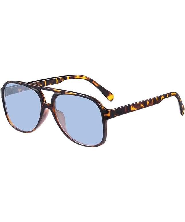 YDAOWKN Retro Aviator Sunglasses for Women Mens Large Frame Classic Vintage 70s Sun Glasses Aviators