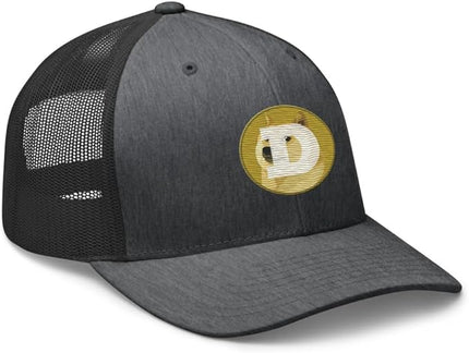 Dogecoin Crypto Embroidered Logo Trucker Cap